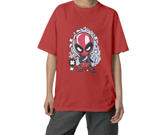 Unisex Oversized Deadpool Graphic T-Shirt